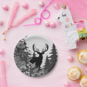 Assiettes En Carton Cerf avec grand rack hors forêt (Fête)