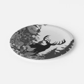 Assiettes En Carton Cerf avec grand rack hors forêt (Angle)