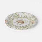 Assiettes En Carton Cerf de forêt | Baby shower animal (Angle)