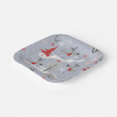 Assiettes En Carton Cerf de Noël dans la forêt (Angulaire)