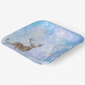 Assiettes En Carton Cerf En Vacances Hiver Woods (Angulaire)