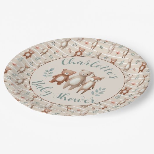 Assiettes En Carton Cerf et ours (Angle)