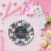 Assiettes En Carton Cerf rustique Woodsy | Forêt 90ème anniversaire fê (Fête)