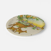 Assiettes En Carton Cerfs communs vintages de Noël (Angle)