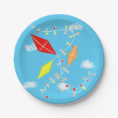 Assiettes En Carton Cerfs-volants dans le Baby shower Sky Plaque papie (Devant)