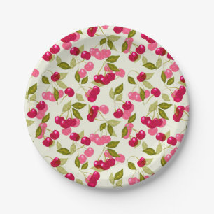 Assiettes En Carton Cerise mûre