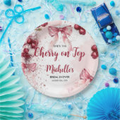 Assiettes En Carton Cerise sur le dessus du cocktail Bow Summer Bridal (Fête)