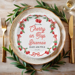 Assiettes En Carton Cerise sur le haut du baby shower de coquette ruba<br><div class="desc">Cerise sur le haut ruban baby shower lunatique monogrammed plaques en papier modèle, cerises mignonnes avec un ruban rouge coquette bordure filles baby shower assiettes de fête personnalisées cerise baby shower imprimé serviettes été fruit baby shower papier assiettes cerise frise baby shower décoration table personnalisée baby shower imprimé baies baby...</div>