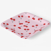 Assiettes En Carton Cerises  (Angulaire)