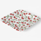 Assiettes En Carton Cerises  (Angulaire)