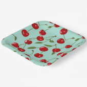 Assiettes En Carton Cerises d'été (Angulaire)