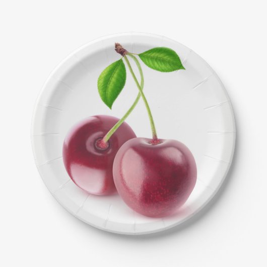 Assiettes En Carton Cerises douces (Devant)