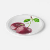 Assiettes En Carton Cerises douces (Angle)