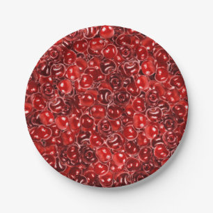 Assiettes En Carton Cerises sucrées