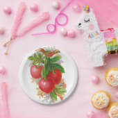 Assiettes En Carton Cerises vintages (Fête)