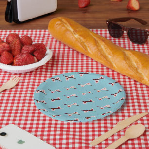 Assiettes En Carton Cerisier en Fleur, Sakura, Motif Floral Rose