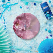 Assiettes En Carton cerisier rose fleurs mariage de printemps (Fête)