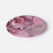 Assiettes En Carton cerisier rose fleurs mariage de printemps (Angle)