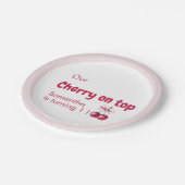 Assiettes En Carton Cerry Sweet Rouge & rose fête d'anniversaire (Angle)