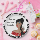 Assiettes En Carton "Certains hommes sont la recette du désastre !" (Fête)