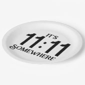 Assiettes En Carton C'est 11:11 Numéro de manifeste de numérologie que (Angle)