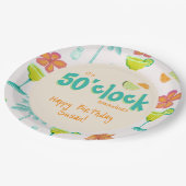 Assiettes En Carton C'est 50 heures Thème de fête (Angle)