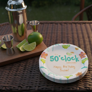 Assiettes En Carton C'est 50 heures Thème de fête