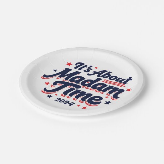 Assiettes En Carton C'est à propos de Madame Time Kamala Harris Ekecti (Angle)