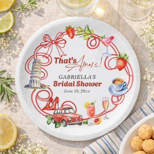 Assiettes En Carton C'est Amore Fantaisiste Réception de Mariage Itali