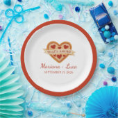 Assiettes En Carton C'est Amore Italien Chic Mariage Pizza Coeur (Fête)