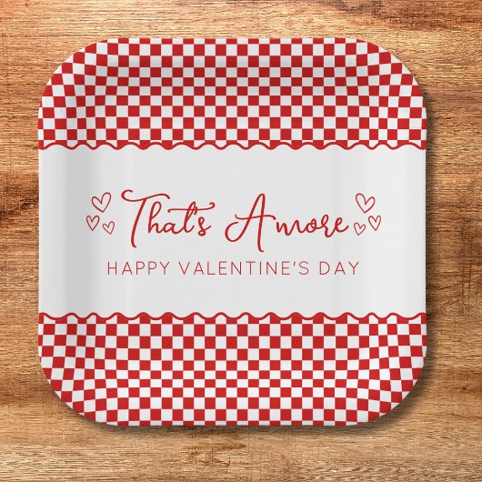 Assiettes En Carton C'est Amore ! Italien Saint Valentin