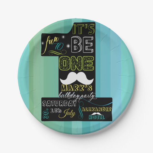 Assiettes En Carton C'EST AMUSANT D'ÊTRE UNE Plaque Papier D'Anniversa (Devant)