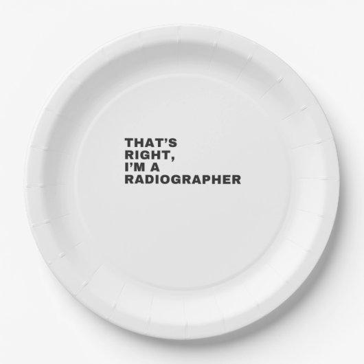 ASSIETTES EN CARTON C'EST BIEN, JE SUIS UN RADIOGRAPHE (Devant)