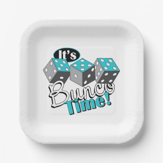 Assiettes En Carton C'est Bunco Time ! (Recto)
