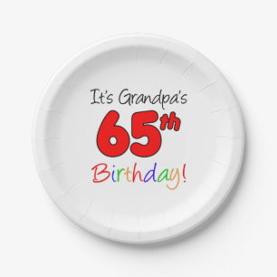 Assiettes En Carton C'est la 65e fête de papy