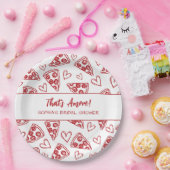 Assiettes En Carton C'est la fête de mariage avec pizza dessinée à la  (Fête)