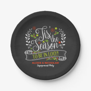 Assiettes En Carton C'est la Plate-Fiançailles de Noël/Fêtes de Sai