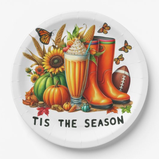 Assiettes En Carton C'est la saison (Devant)