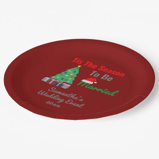 Assiettes En Carton C'Est La Saison D'Être Marié Plaque Papier (Angle)