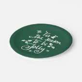 Assiettes En Carton c'est la saison pour être joyeux (Angle)