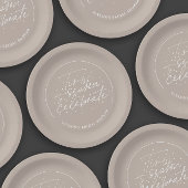 Assiettes En Carton C'est la saison Taupe Fête des mariées d'hiver