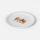 Assiettes En Carton C'Est La Saison Thanksgiving Citrouille (Angle)