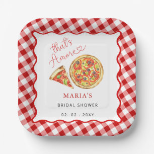 Assiettes En Carton C'est l'amour Fête de mariage italien avec pizza 