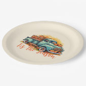 Assiettes En Carton "C'Est Le Camion Citrouille De La Saison (Angle)