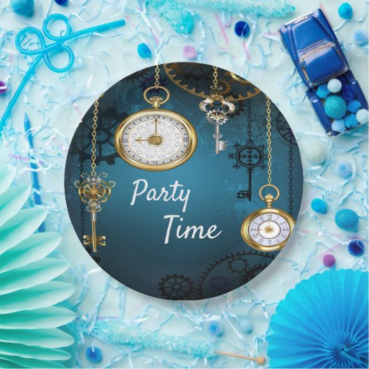 Assiettes En Carton C'est l'heure d'une fête (Fête)