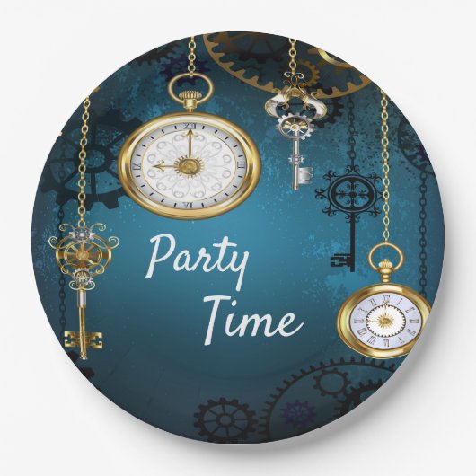 Assiettes En Carton C'est l'heure d'une fête (Devant)