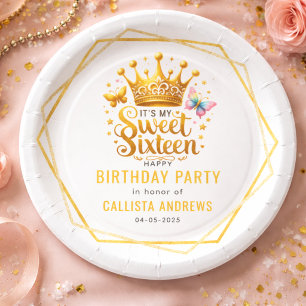 Assiettes En Carton c'est mon 16 e anniversaire de sweet sixteen