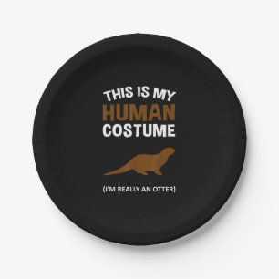 Assiettes En Carton C'est mon costume humain Je suis vraiment une Ott