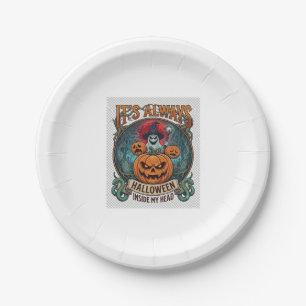 Assiettes En Carton Cest Toujours Halloween Dans La Tête Citrouille Fa