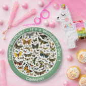 Assiettes En Carton C'est un anniversaire papillon, collage d'objets p (Fête)